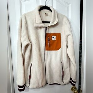 Kari Traa Cream and Orange Fleece Jacket